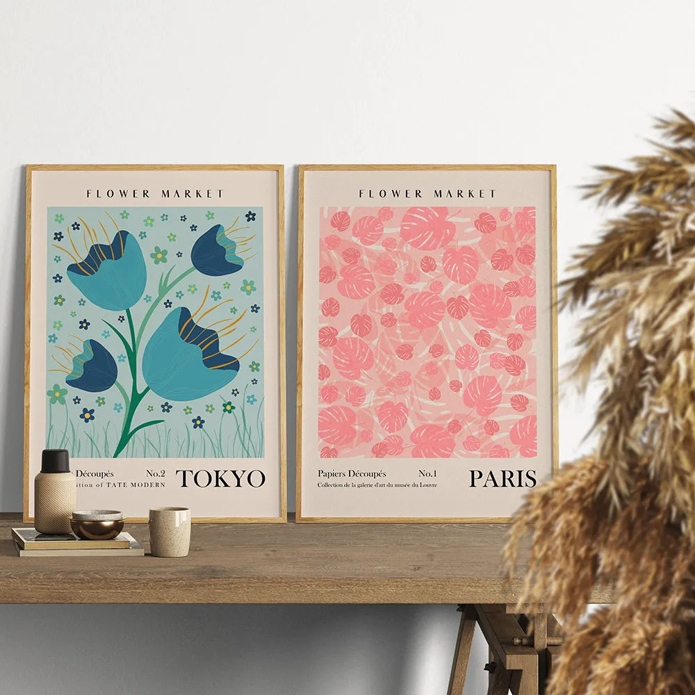 Vintage Floral Wall Canvas Poster