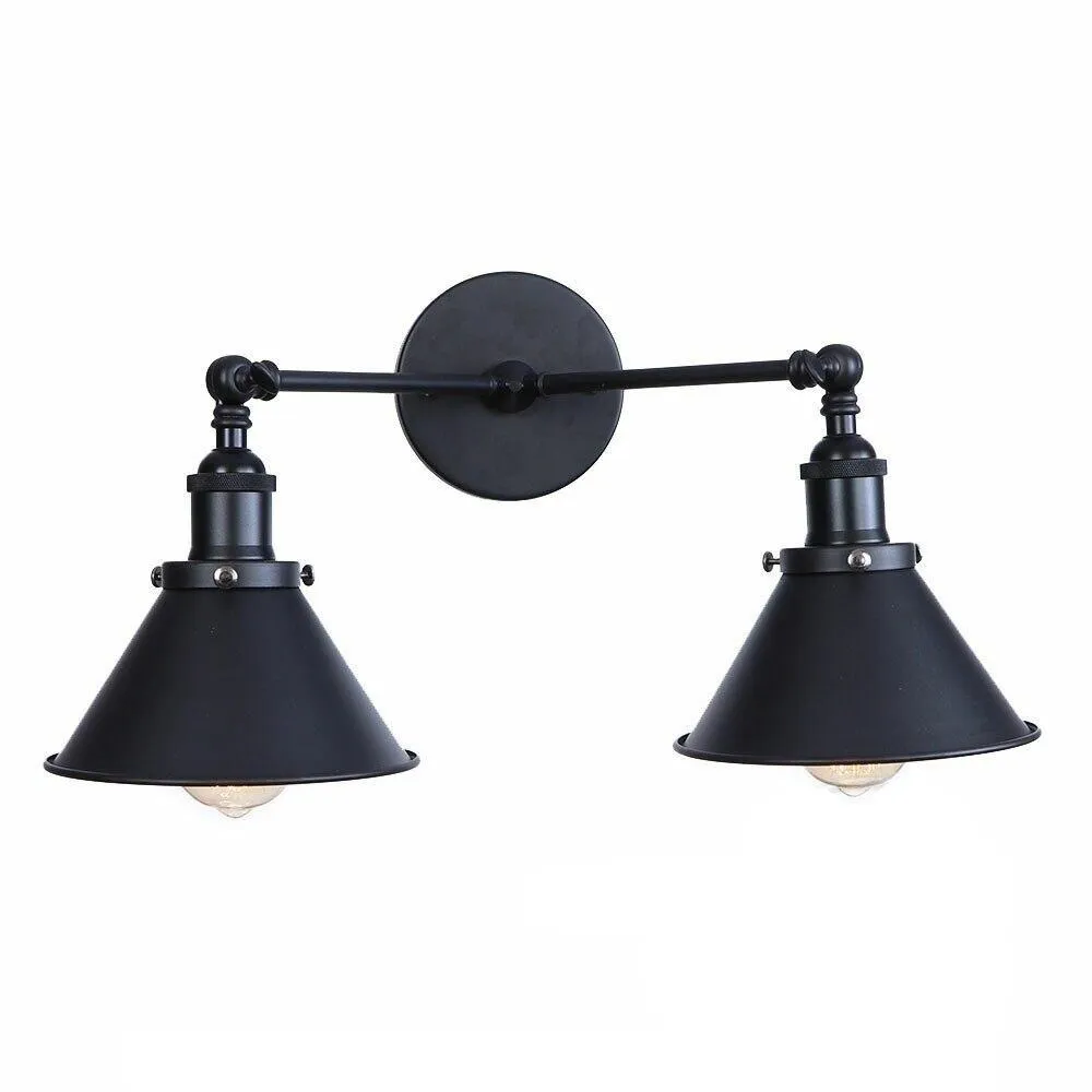 Applique Murale Vintage Double Noir
