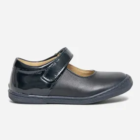 Babies bleu marine en cuir et verni - Ballerines Enfant | ERAM