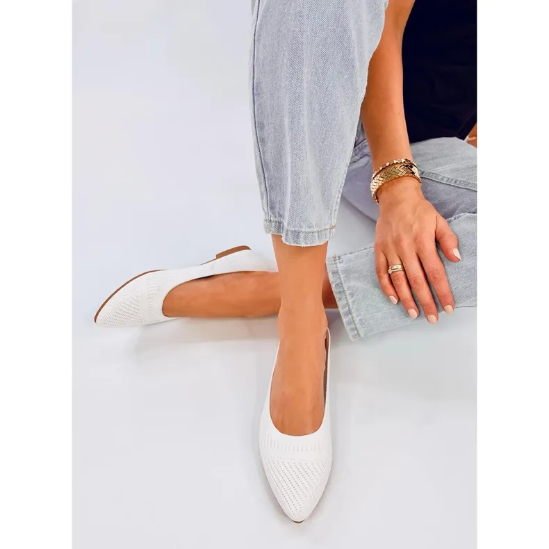 Ballerines tissées Kayla White blanche