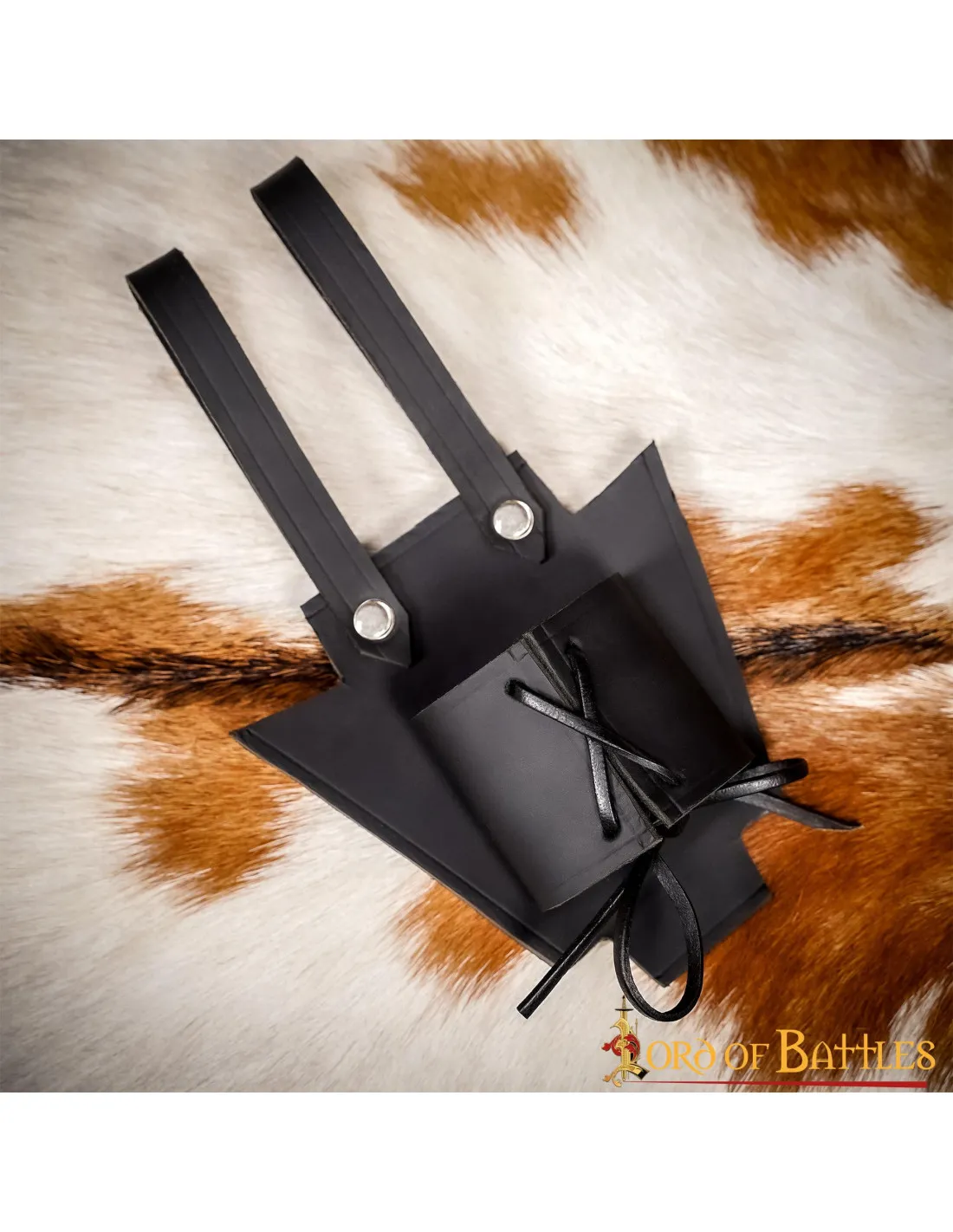 Baudrier médiéval en cuir noir pour poignards ou épées ⚔️ Boutique Épées
