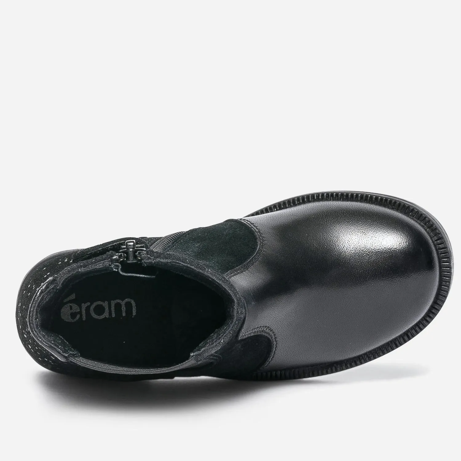 Black Leather and Velvet Boots - Kid's Boots | ERAM