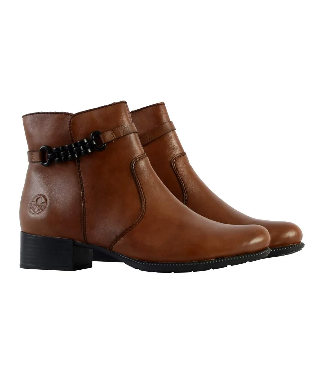Brown Leather Rieker Lugano