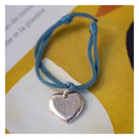 Silver or Gold Plated Charm Bracelet on Double Wrap Elastic