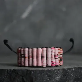 Bracelet shamballa en perles de papier recyclé - TRËMA