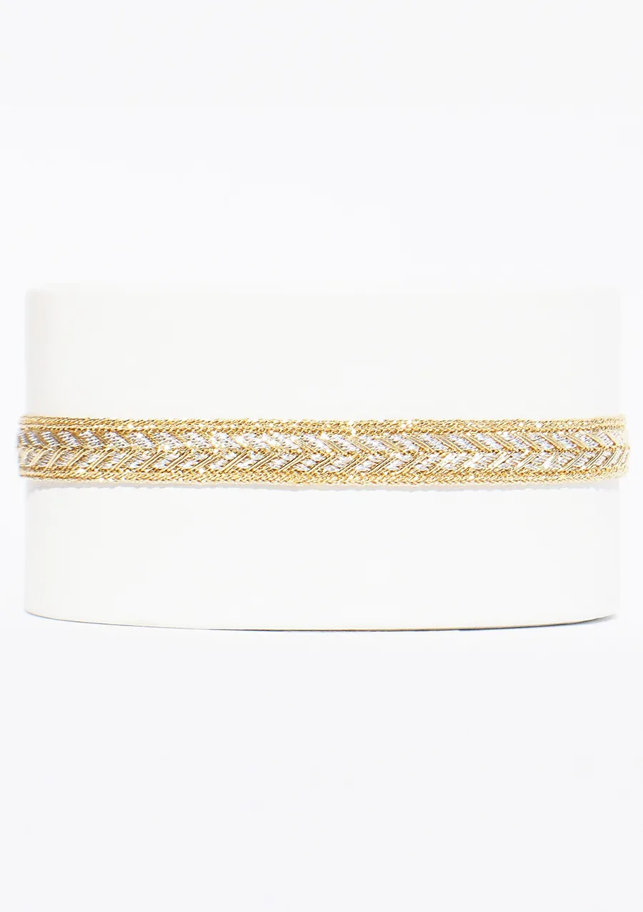 Bracelet tissé fils or et argent - ÉPI doré – Label AÉ Paris