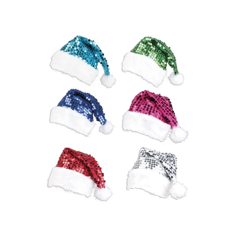 Christmas Sequin Bonnets Set of 24 - Affordable Christmas