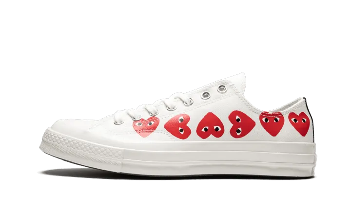 Converse CDG Play Multi-Heart White 70s Ox All-Star