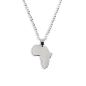 Collier Continent Africain Argent