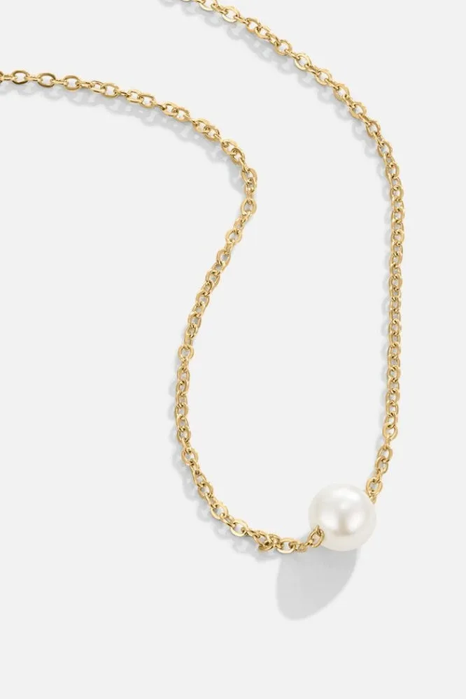 Collier en Perles d'Or Solitaire