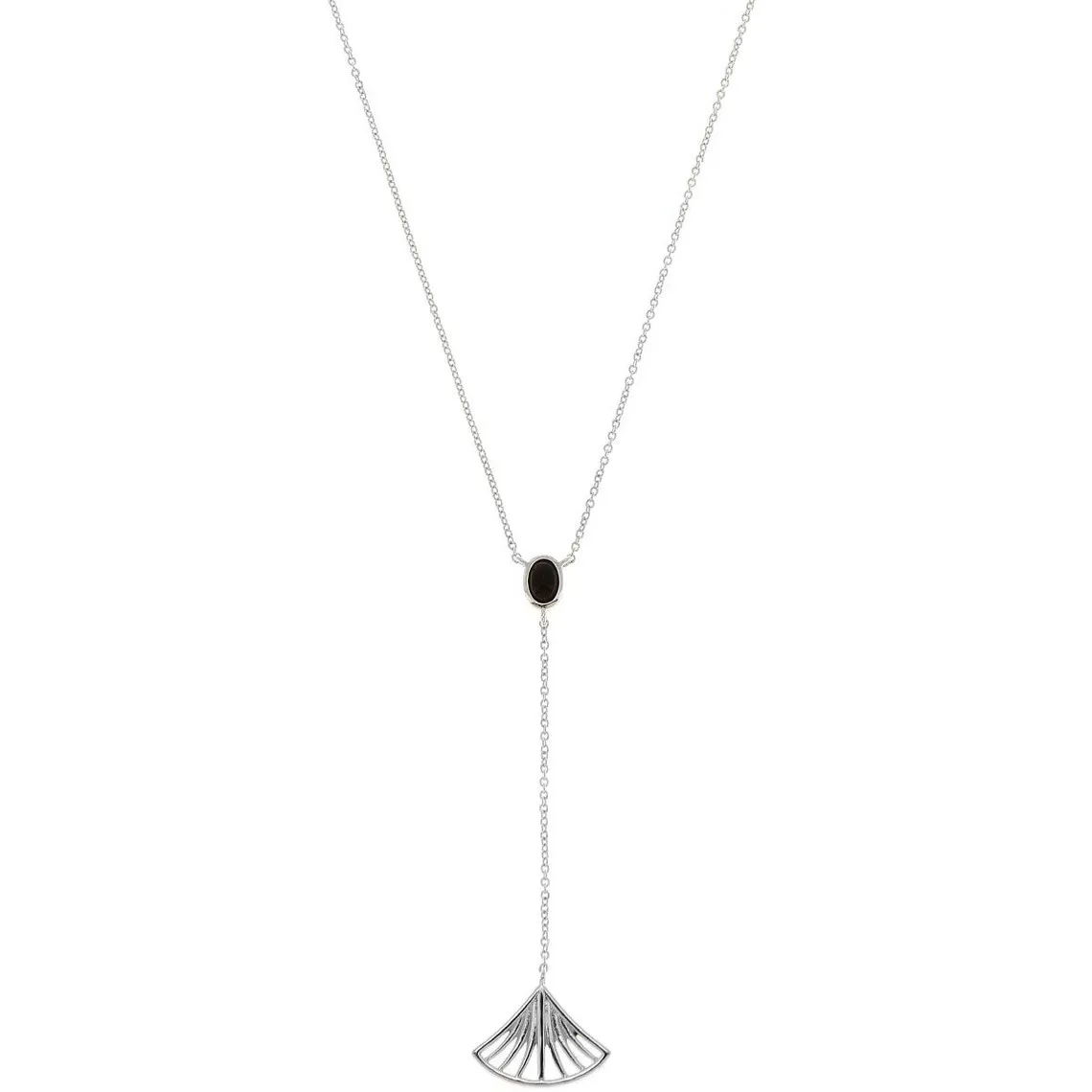 Collier et pendentif Kosma Arielle BNS08197-ARGENT - Métal Argenté & Onyx Noir Femme | 3 Suisses