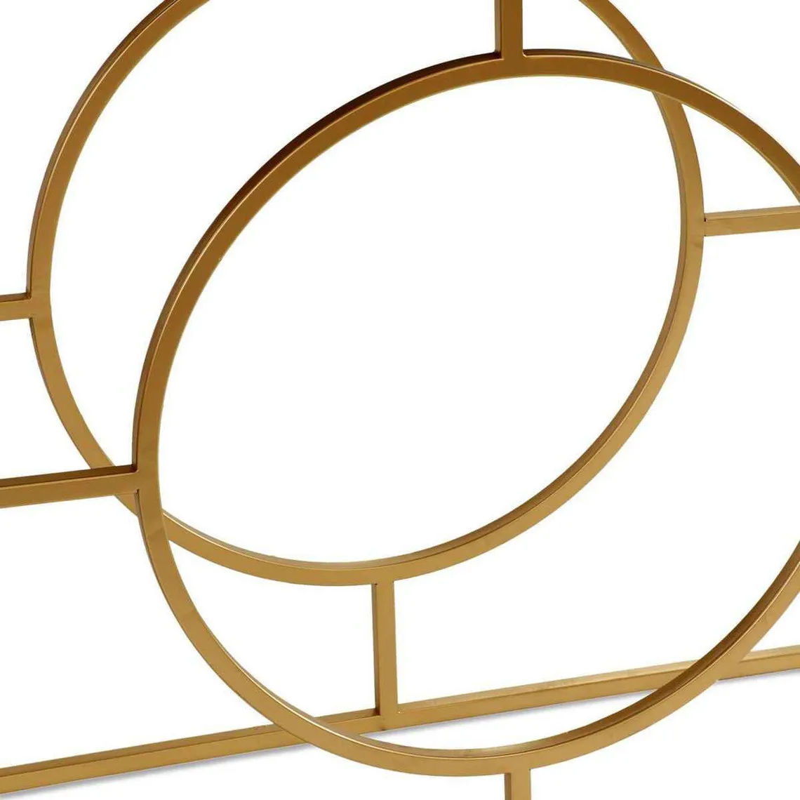 Console Design GATSBY Marbre Noir Et Métal Or | 3 Suisses