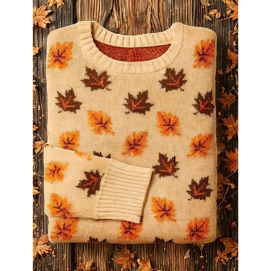 Elie | Femme Pull à Manches Longues | Vintage