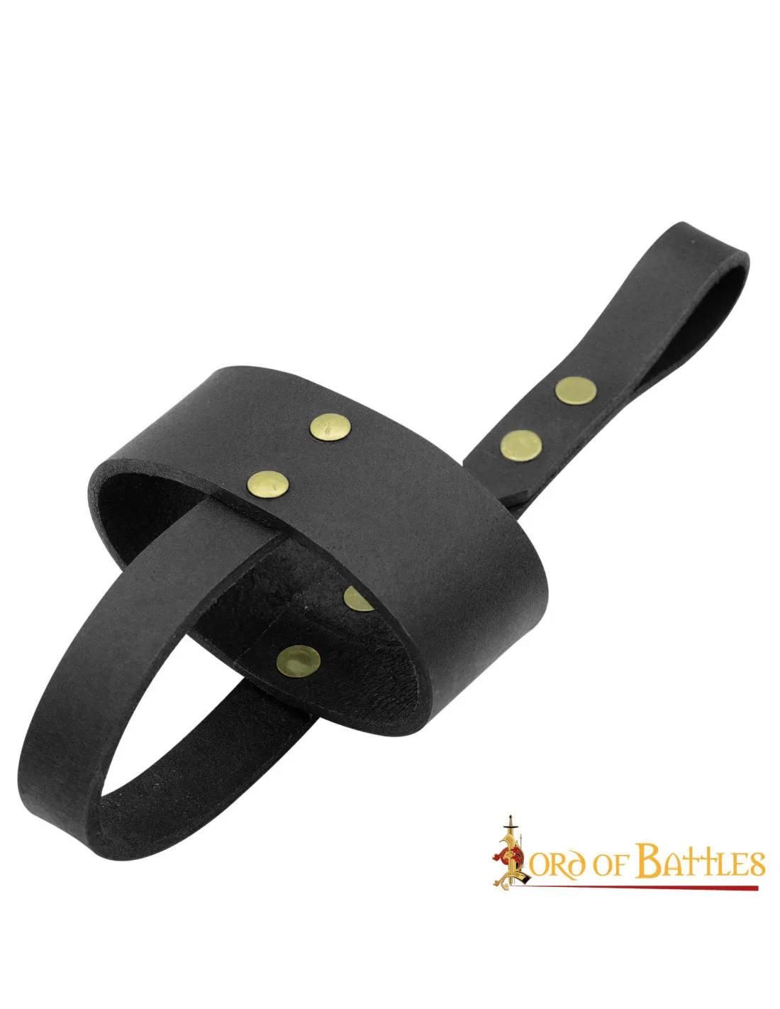Etui en cuir noir pour verres et tasses en corne ⚔️ Boutique Épées