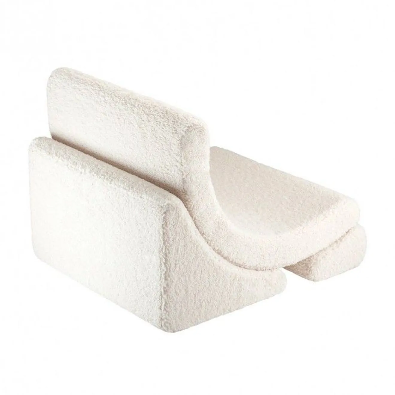 Fauteuil enfant bouclette MOON CREAM WHITE blanc - 