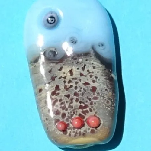 Focal Glass Bead, Murano Glass, Lampwork, Handmade Glass Bead, Pearl 5633.