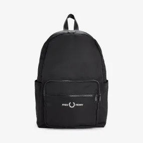 Fred Perry Black Graphic Backpack - Men's Backpack on MenCorner
