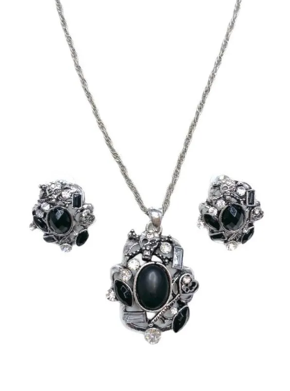 Fresco Floral Necklace Earring Set