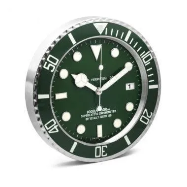 Horloge Murale Vintage Montre Verte