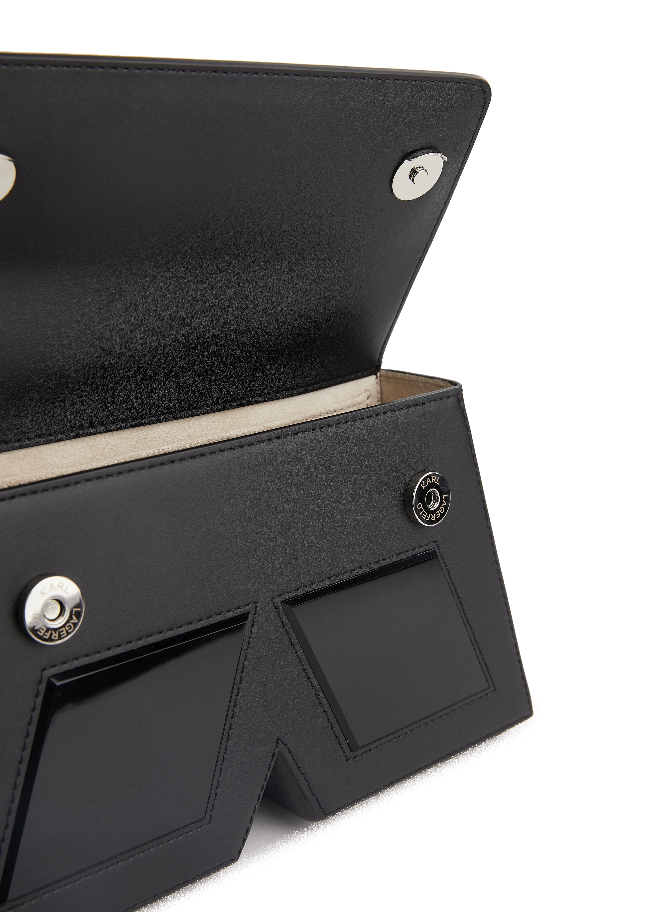 KARL LAGERFELD  Sac Ikon K en cuir - Noir