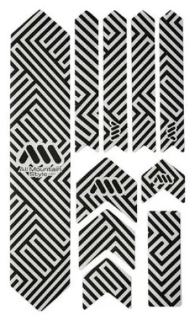 Kit Protection de Cadre All Mountain Style Honeycomb XL 10 pcs - Maze / Transparent
