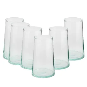 Le verre Beldi Ensemble en hauteur de 6 verres marocains faits à la main, clair, clair - Trouva