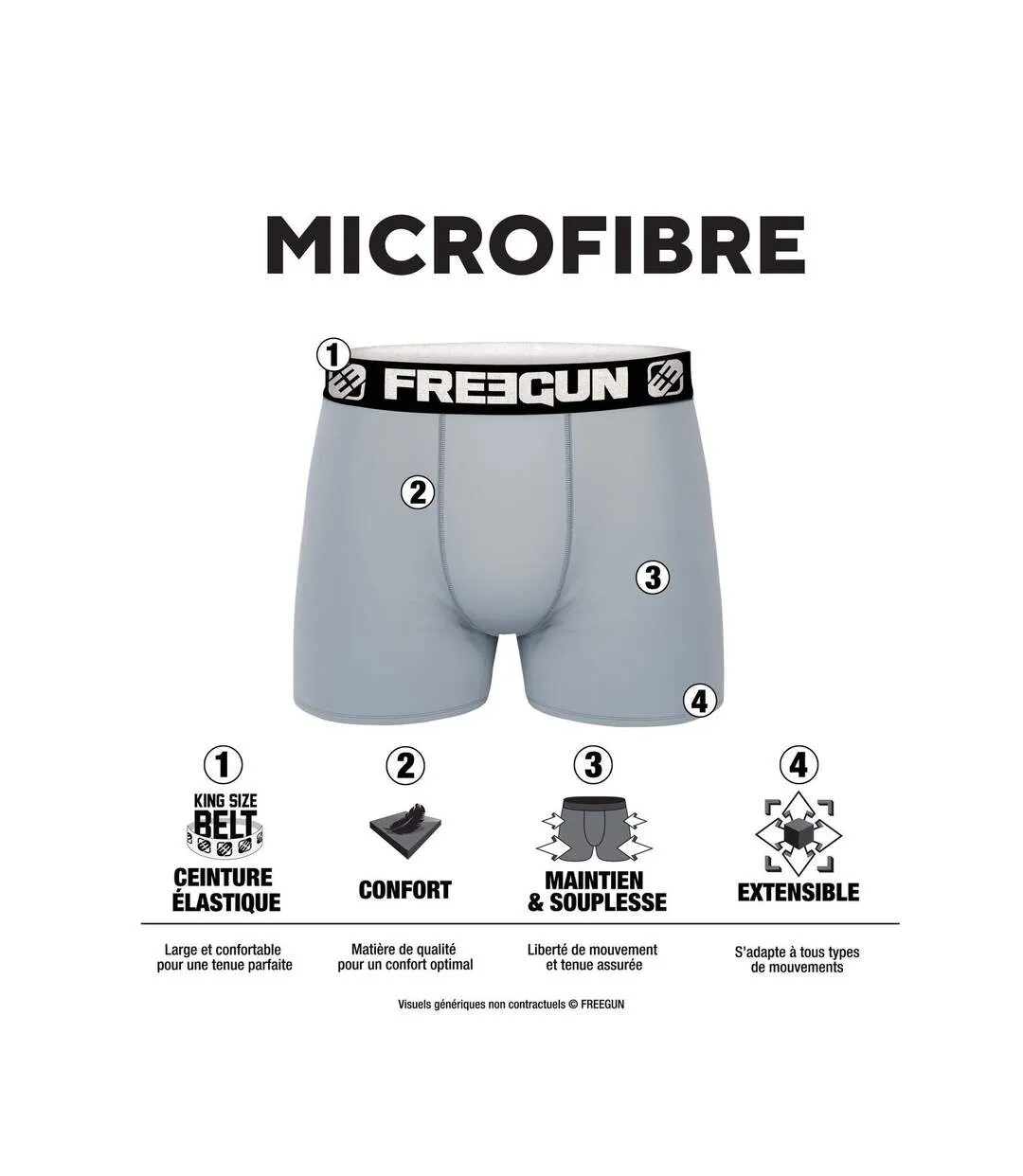 Lot de 3 boxers homme Geek Comics Freegun