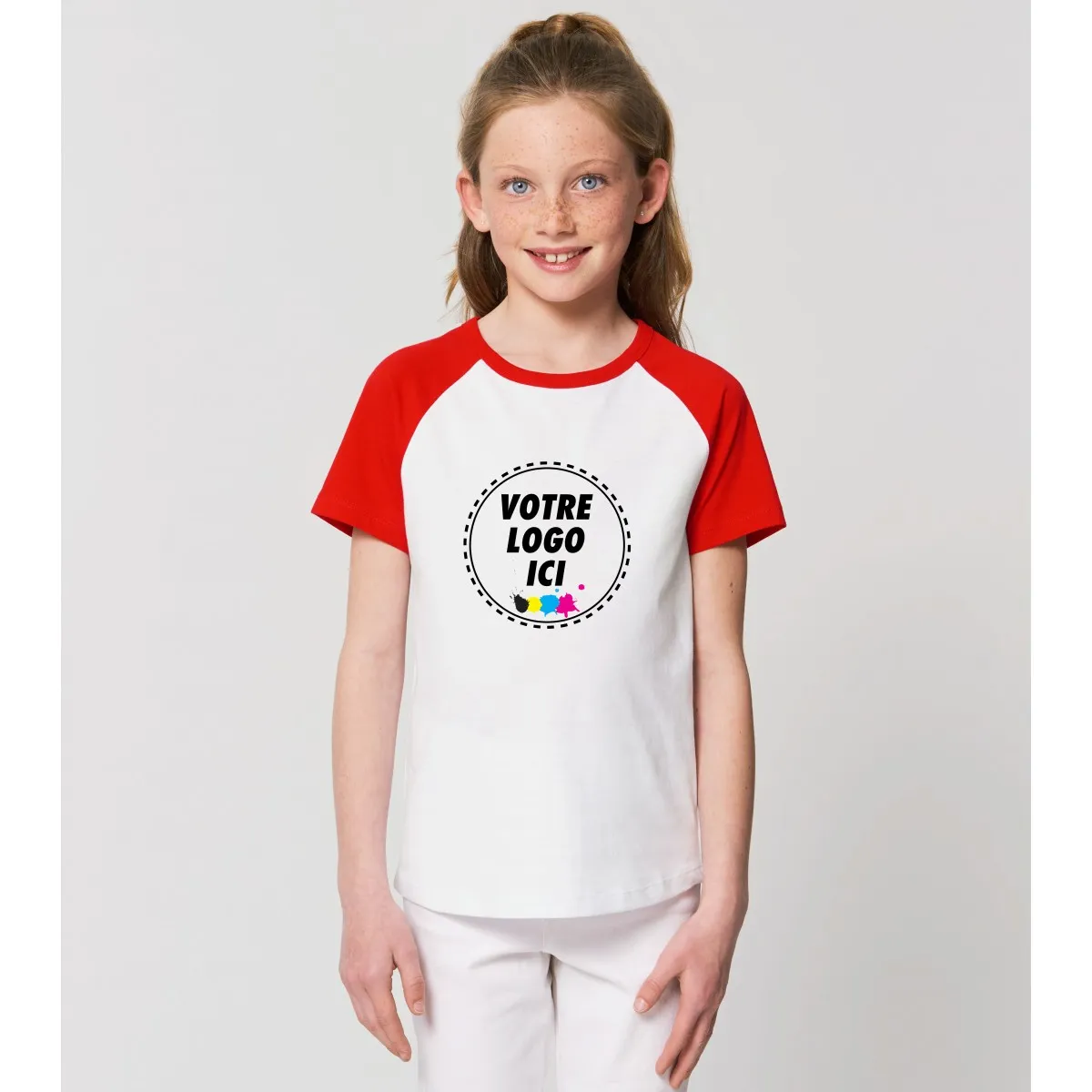 Marcel et Maurice - T-shirt contrasté enfant bio personnalisé