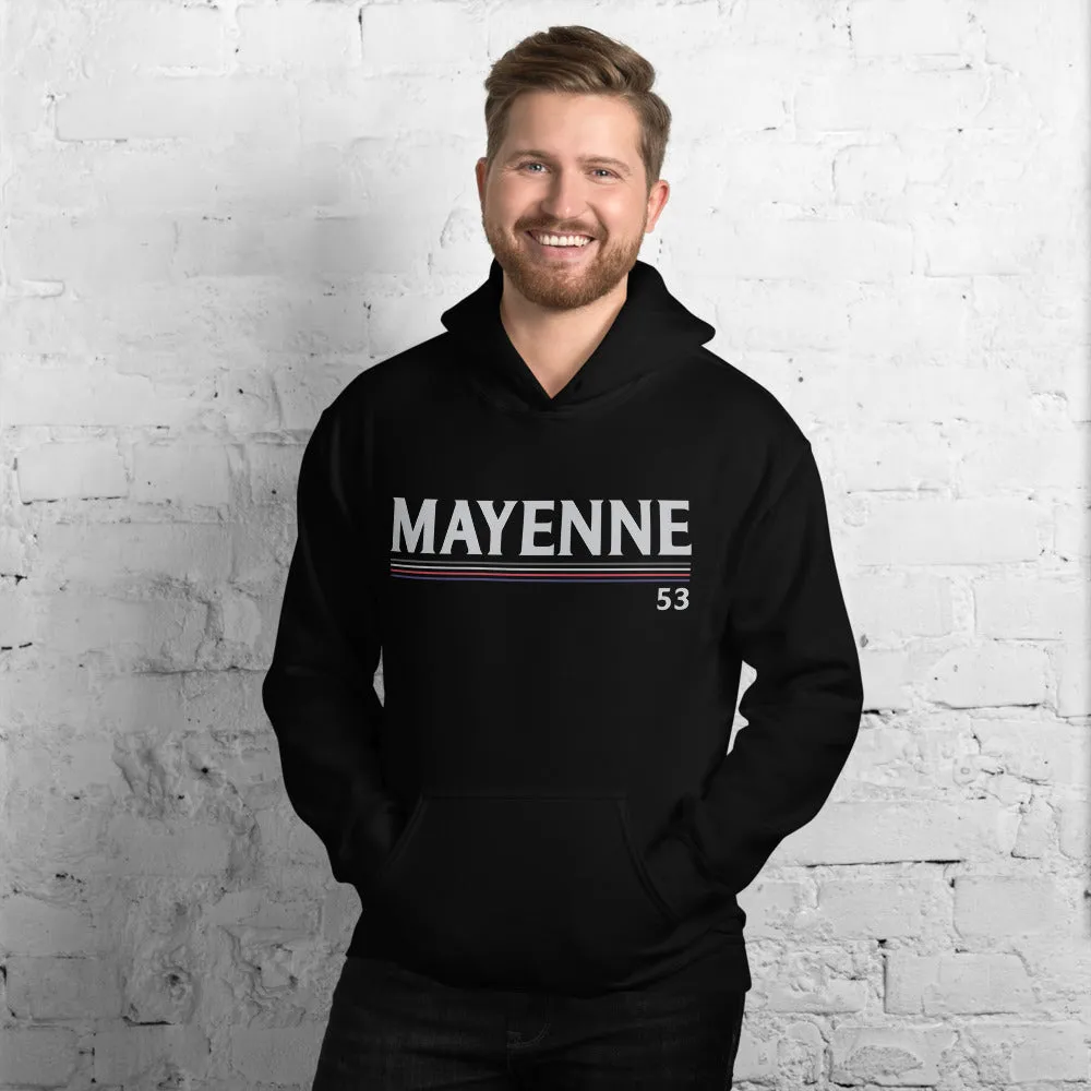 Mayenne - 53 - couleurs vintage - Sweat à Capuche standard