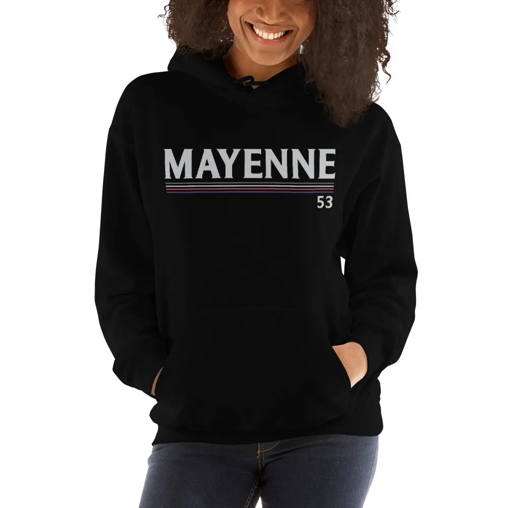 Mayenne - 53 - couleurs vintage - Sweat à Capuche standard