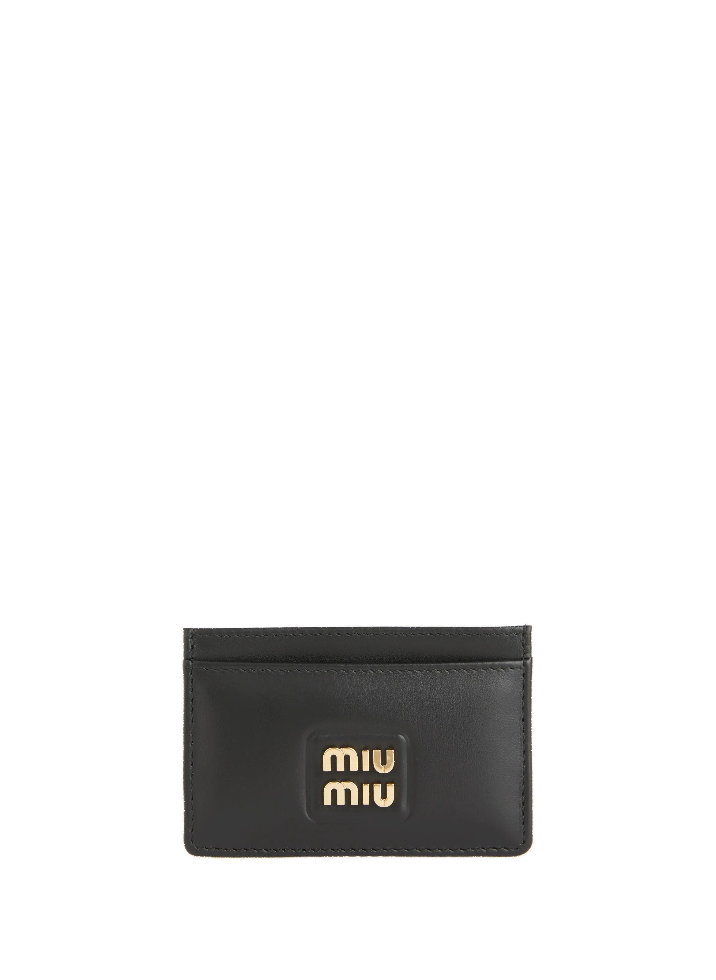 MIU MIU  Porte-cartes en cuir  - Noir