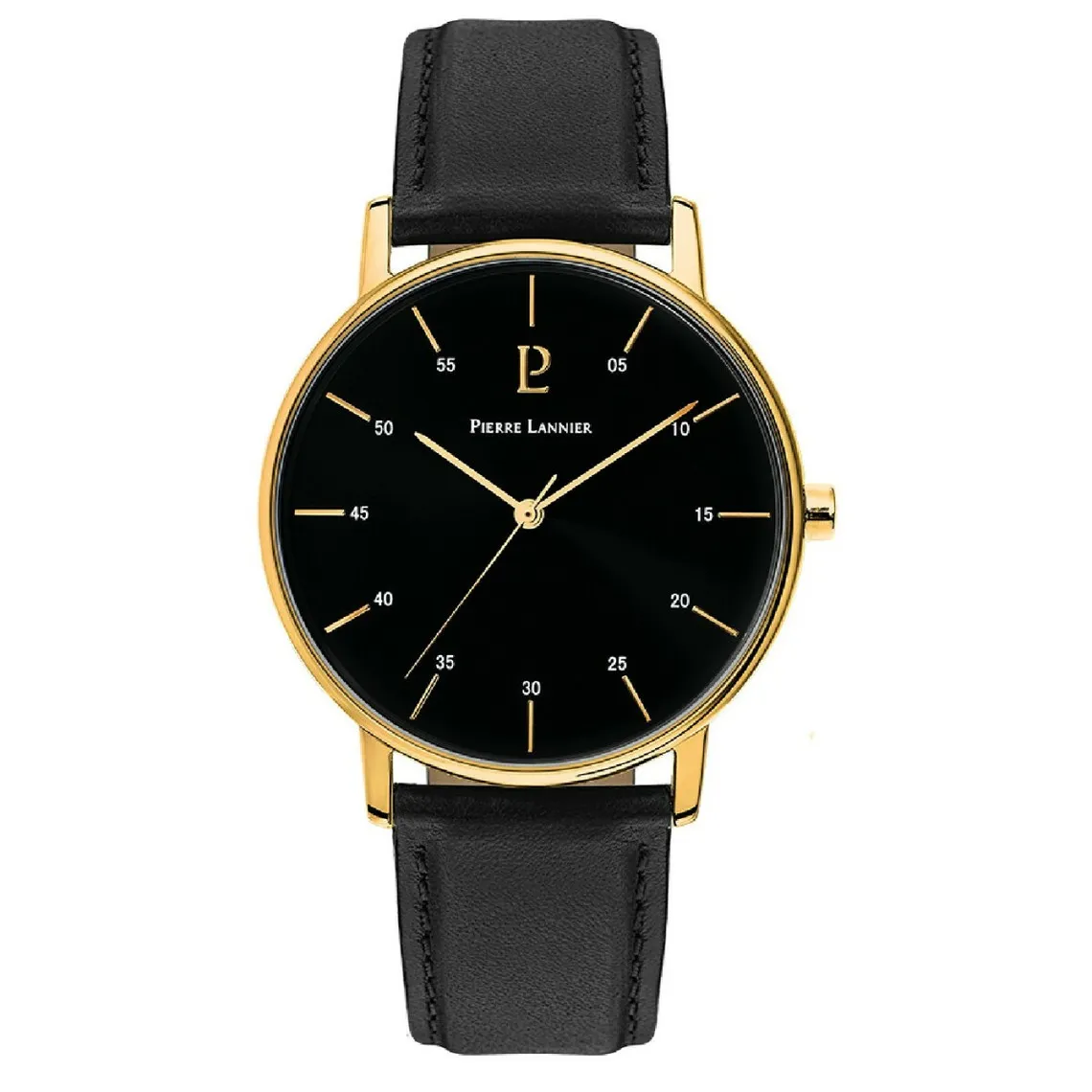 Montre Homme 200G033 Cityline Cadran Noir Bracelet Acier milanais Doré Pierre Lannier - Montre Homme sur MenCorner