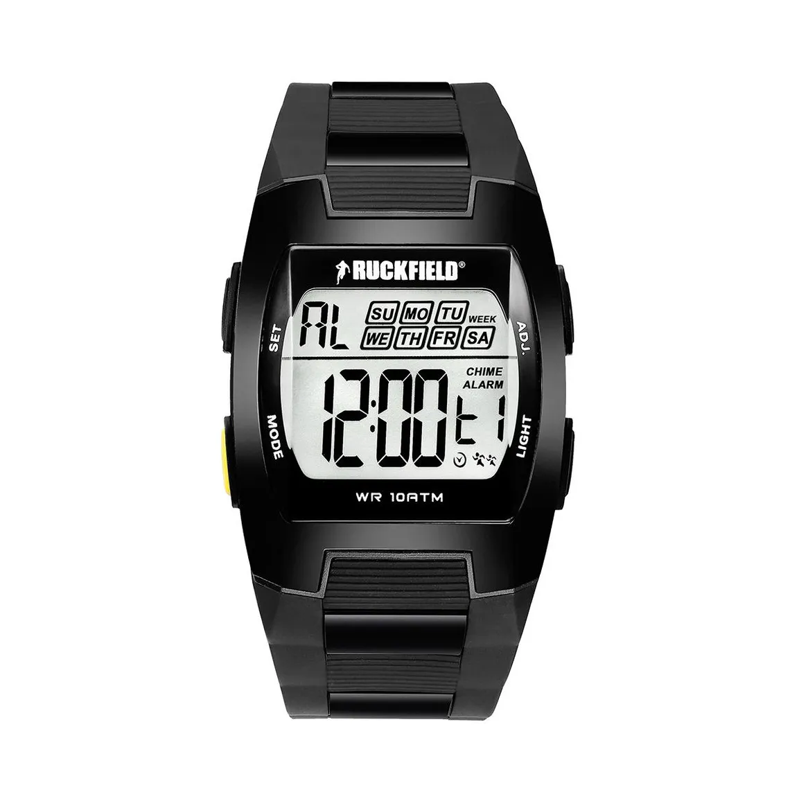 Montre Ruckfield 685014 - Multifonction Boîtier Silicone Noir Bracelet Métal Noir Homme | 3 Suisses
