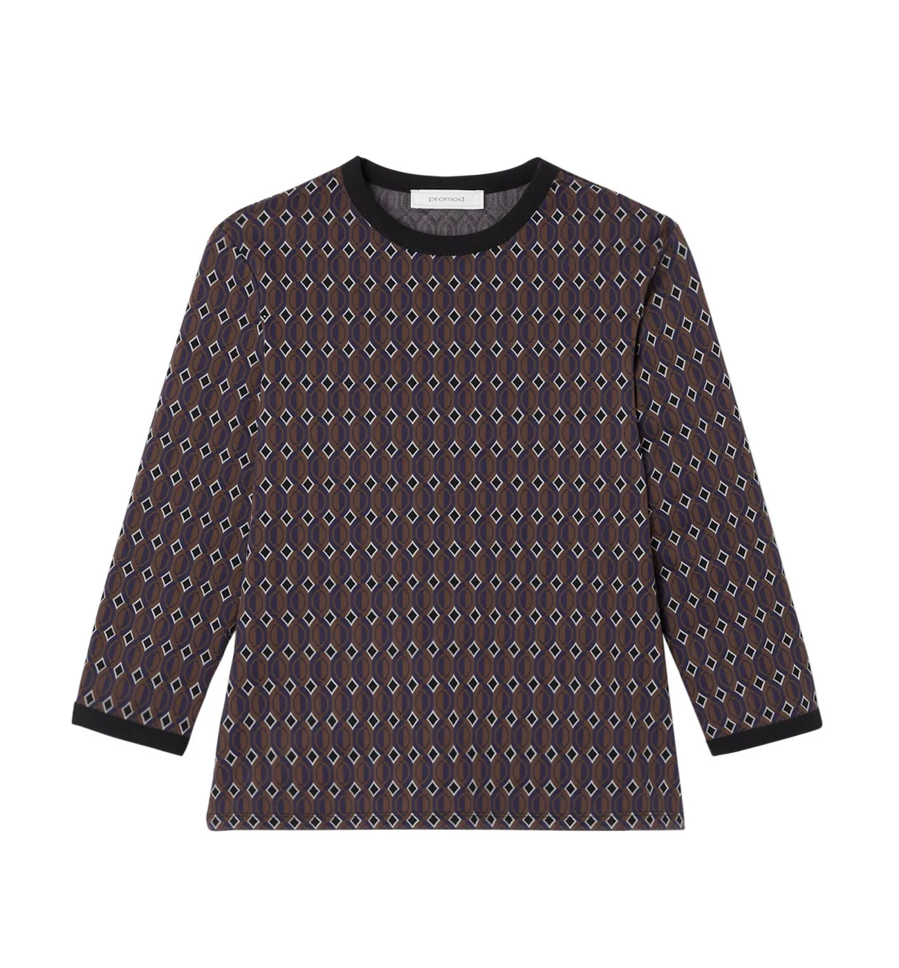 Multicolored Long Sleeve Printed T-shirt.
