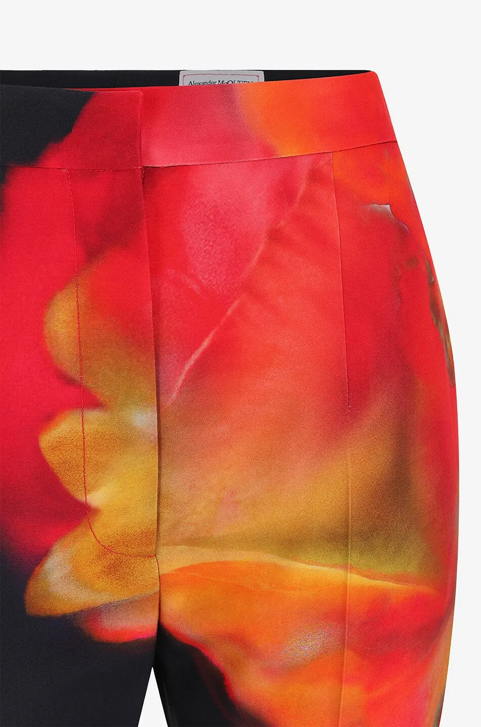 Pantalon cigarette imprimé Solarised Petal