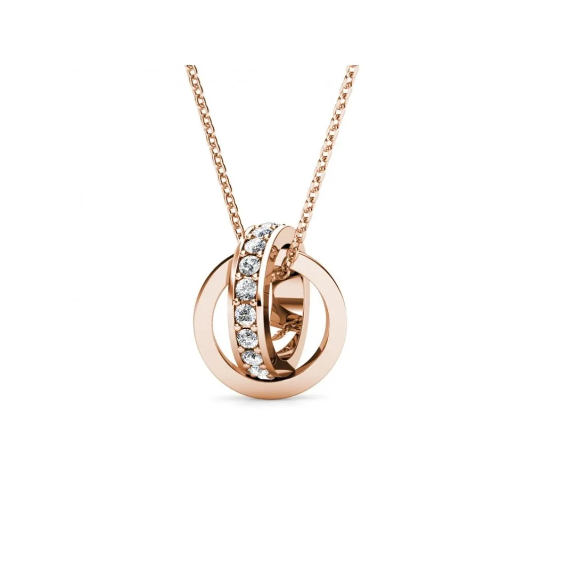 Parures Chic Circle Hoop Myc-Paris - Or Rosé et Cristal | 3 Suisses