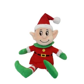 30cm Christmas Elf Plush with Santa Hat