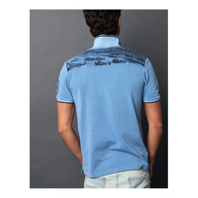 Polo Delahaye vintage bleu
