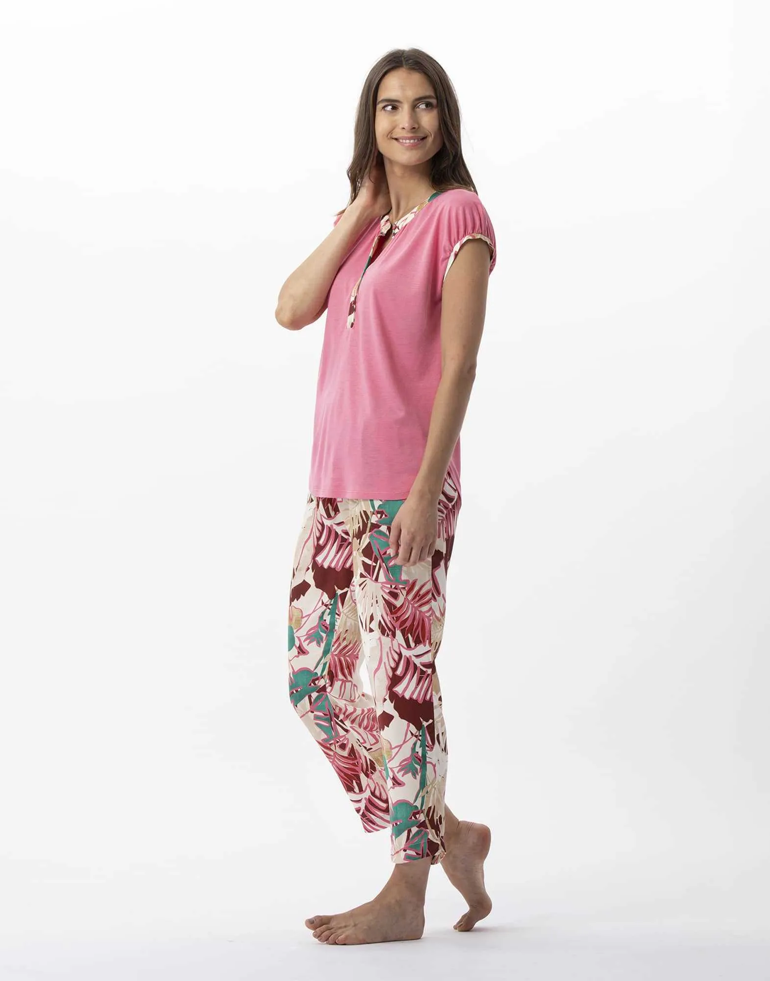 Pyjama imprimé fleurs en 100% viscose CAMÉLIA 702 multico