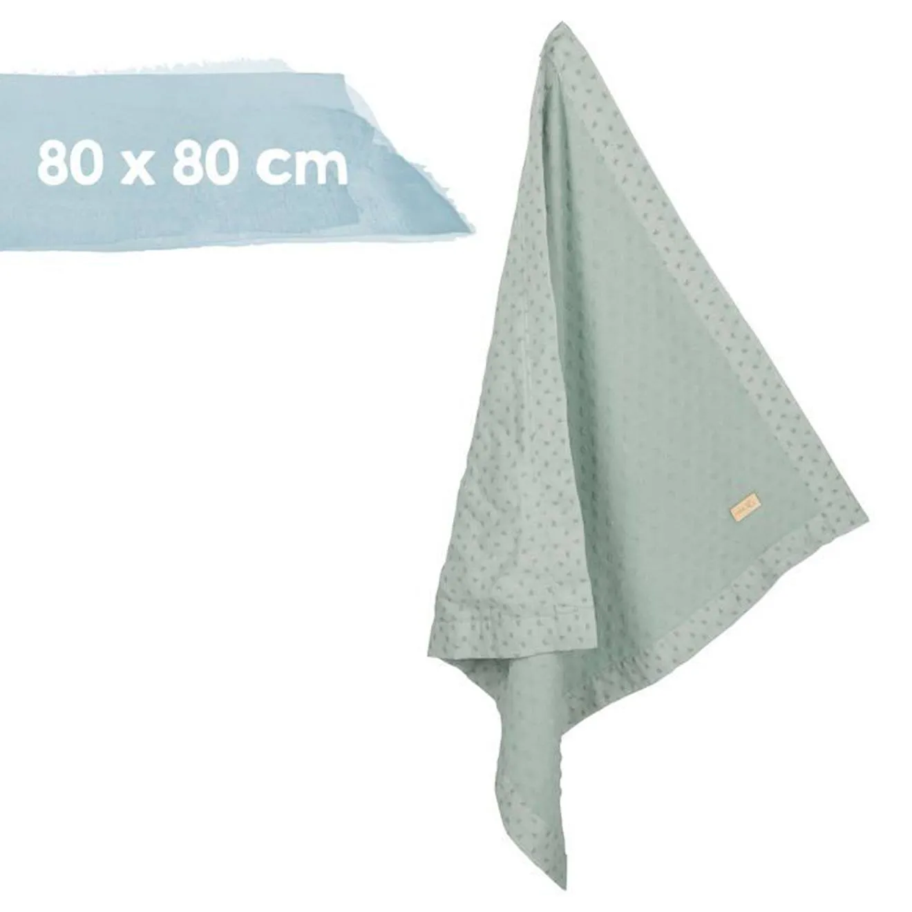 ROBA Coffret Bébé Lil Planet - 3 PCS - 1 Coussin Traversin + 1 Couverture + 1 Doudou - Cadeau de Naissance - Vert Givré vert - R