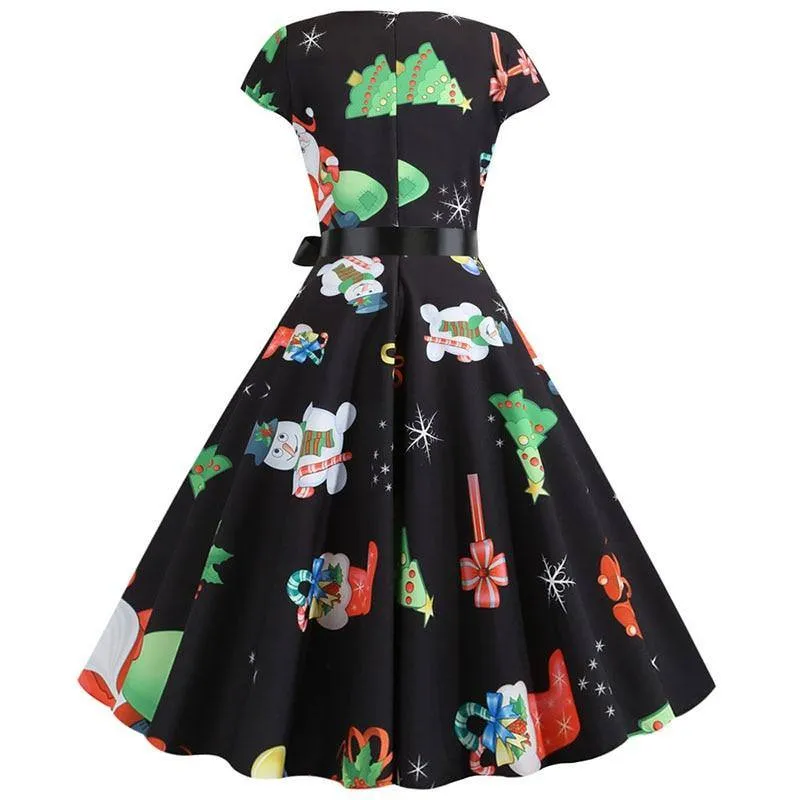 Robe Pin-Up  Joyeux Nol  Vintage 50's