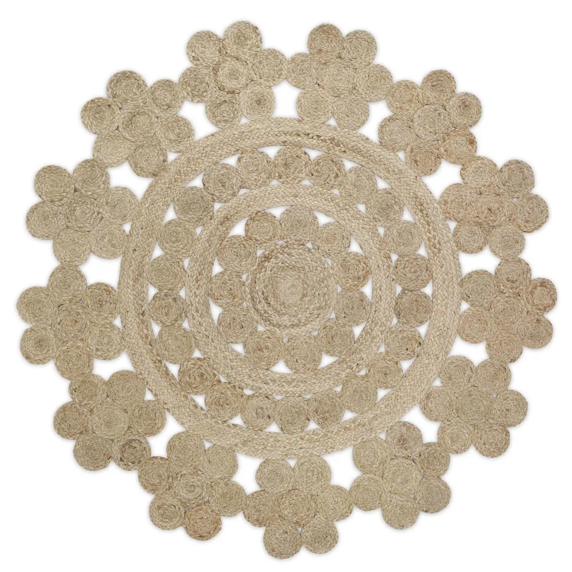 Tapis rond jute original MOORA | 3 Suisses