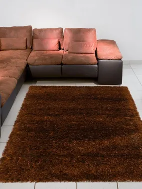 Tapis shaggy tufté main MELANGE Care&Fair - Marron