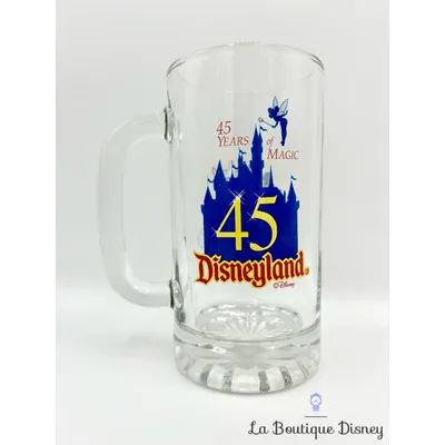 Tasse Chope 45 Years of Magic Disneyland Resort USA Disney verre transparent bière