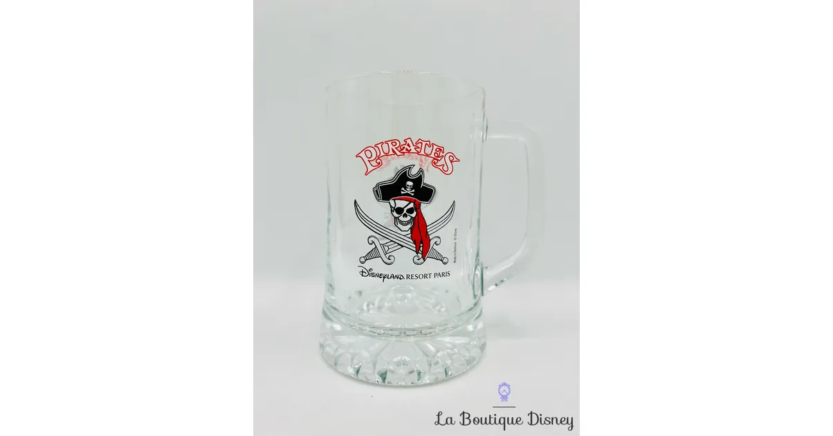 Tasse Chope Pirates des Caraïbes Disneyland Paris Disney mug verre transparent attraction