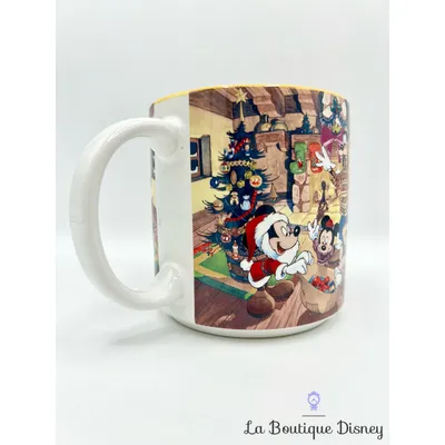 Tasse scène Mickey et ses amis Noël Disneyland Paris mug Disney Japon cadeaux cheminée