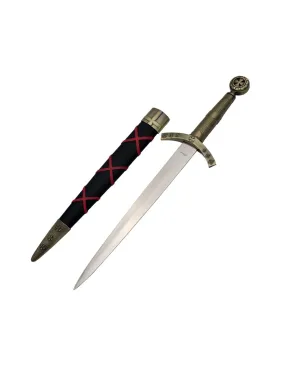 templaria poignard médiéval d'or, 40 cm. ⚔️ Boutique Épées