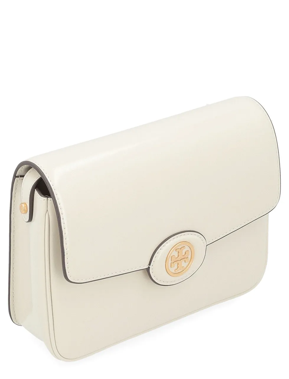 Tory Burch Sac Robinson en cuir verni ivoire