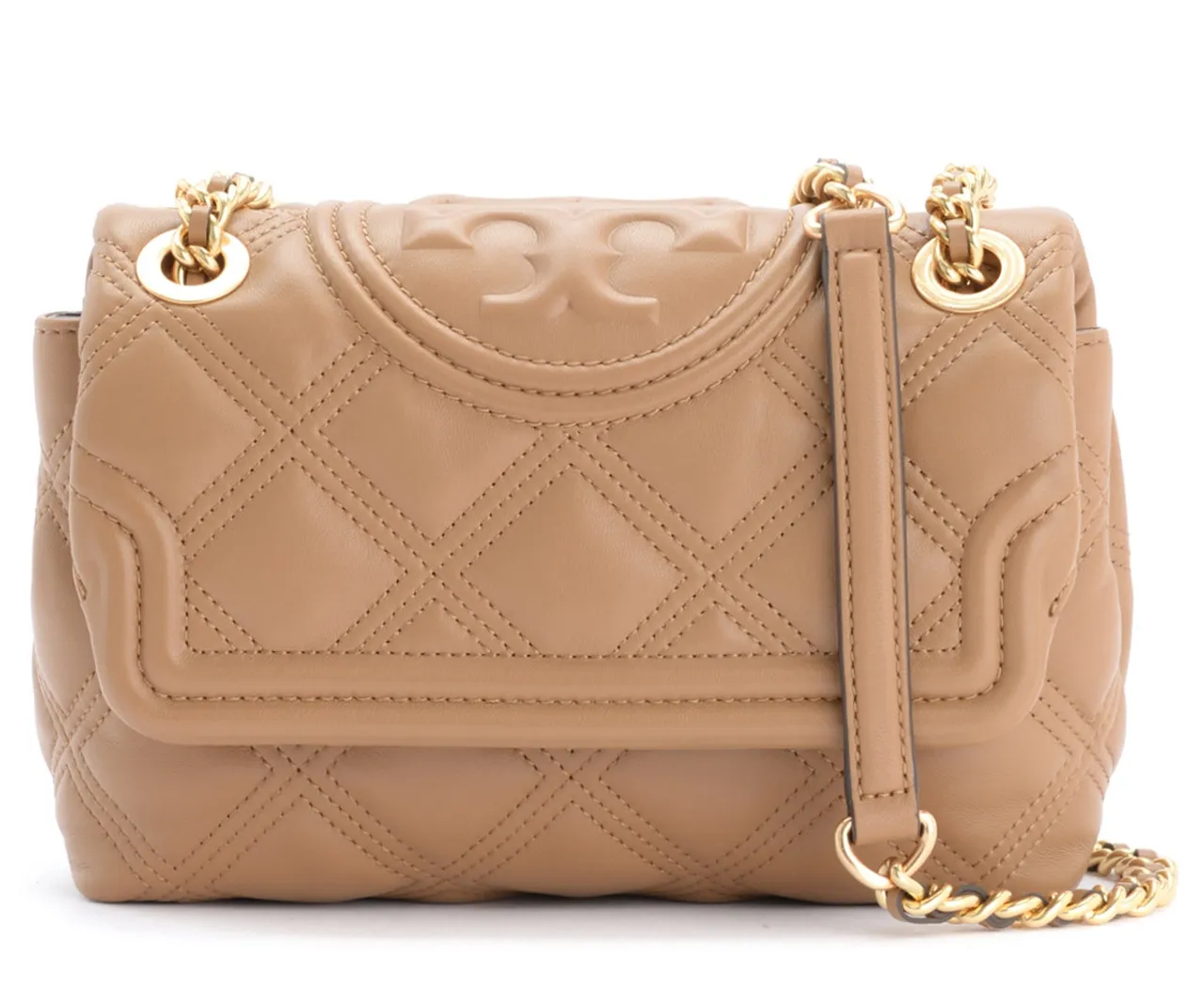 Tory Burch Sac à bandoulière Fleming Small en cuir beige