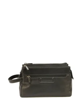 Trousse de toilette Arthur et Aston en cuir ref_51177 A Noir 26*16*10